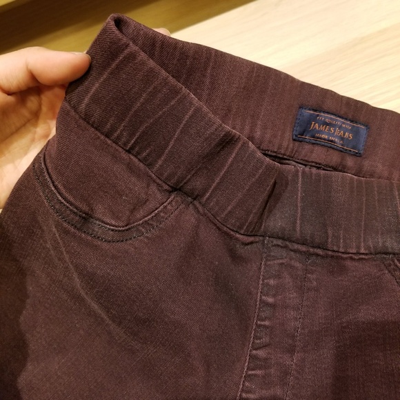 James Jeans Twiggy Red Black Glossed Legging w/tag - Picture 7 of 8